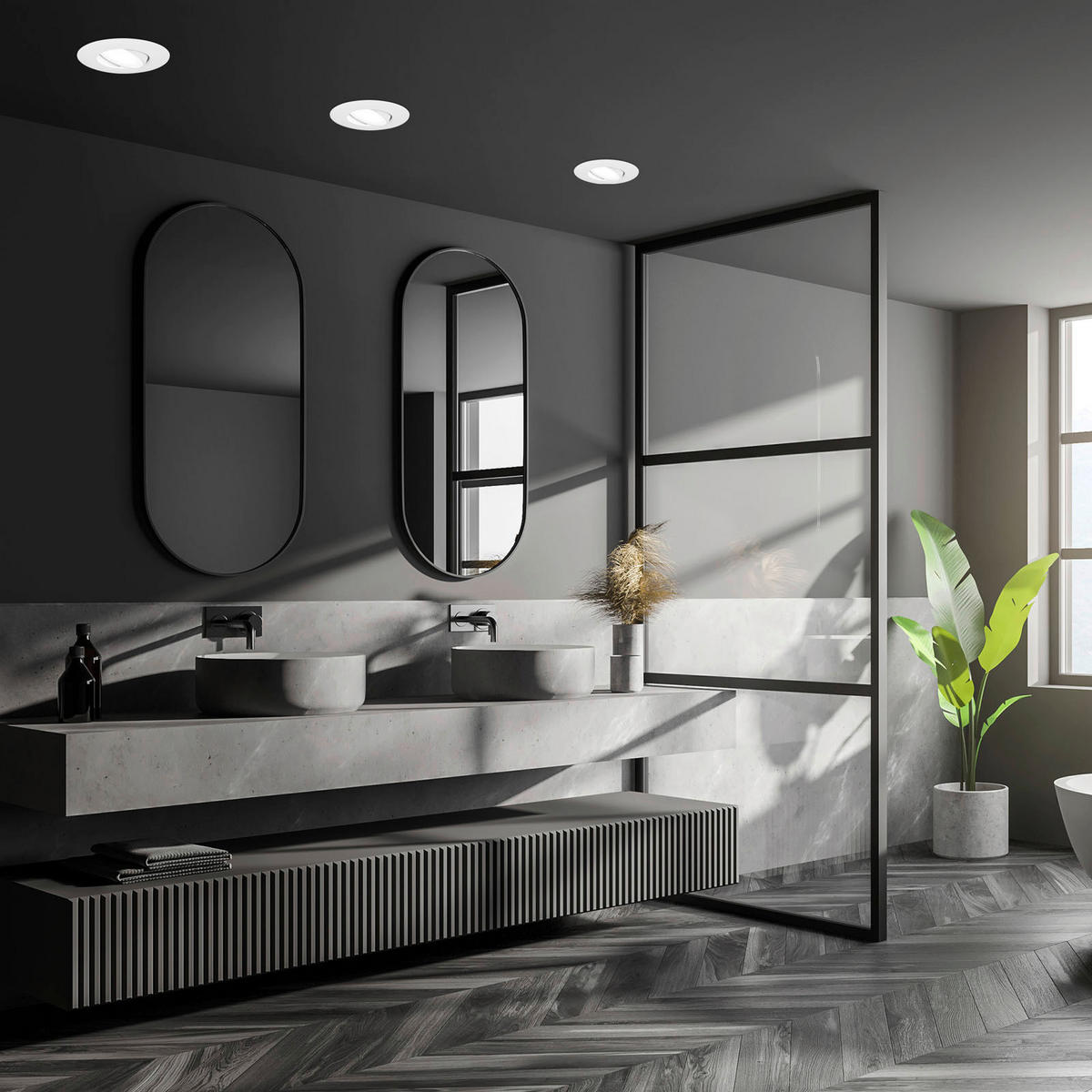 KUPAONSKA LED SVJETILJKA UGRA  - bijela, Basics, plastika (9/4,2cm)