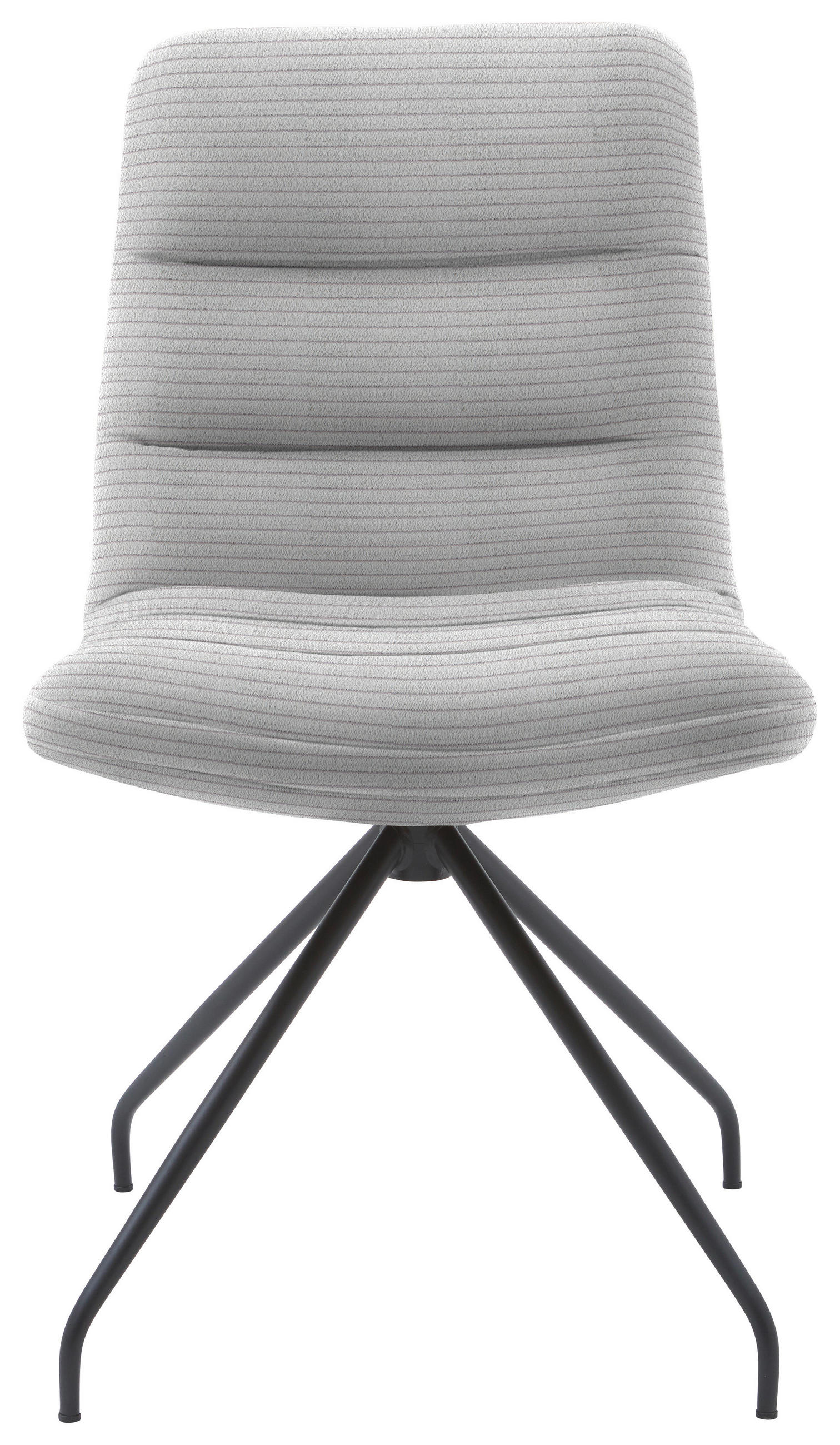 STUHL  in Cord Textil  - Schwarz/Grau, Design, Textil/Metall (52/88/66cm) - Dieter Knoll