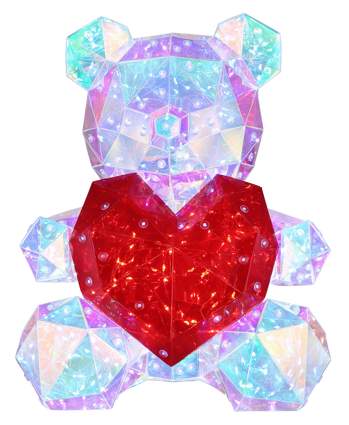LED-DEKOLEUCHTE - Klar/Rot, Trend, Kunststoff (23/19/30cm) - Globo