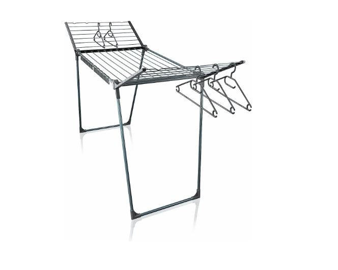 STANDTROCKNER 167/66/107 cm  - Schwarz, Basics, Metall (167/66/107cm) - Leifheit