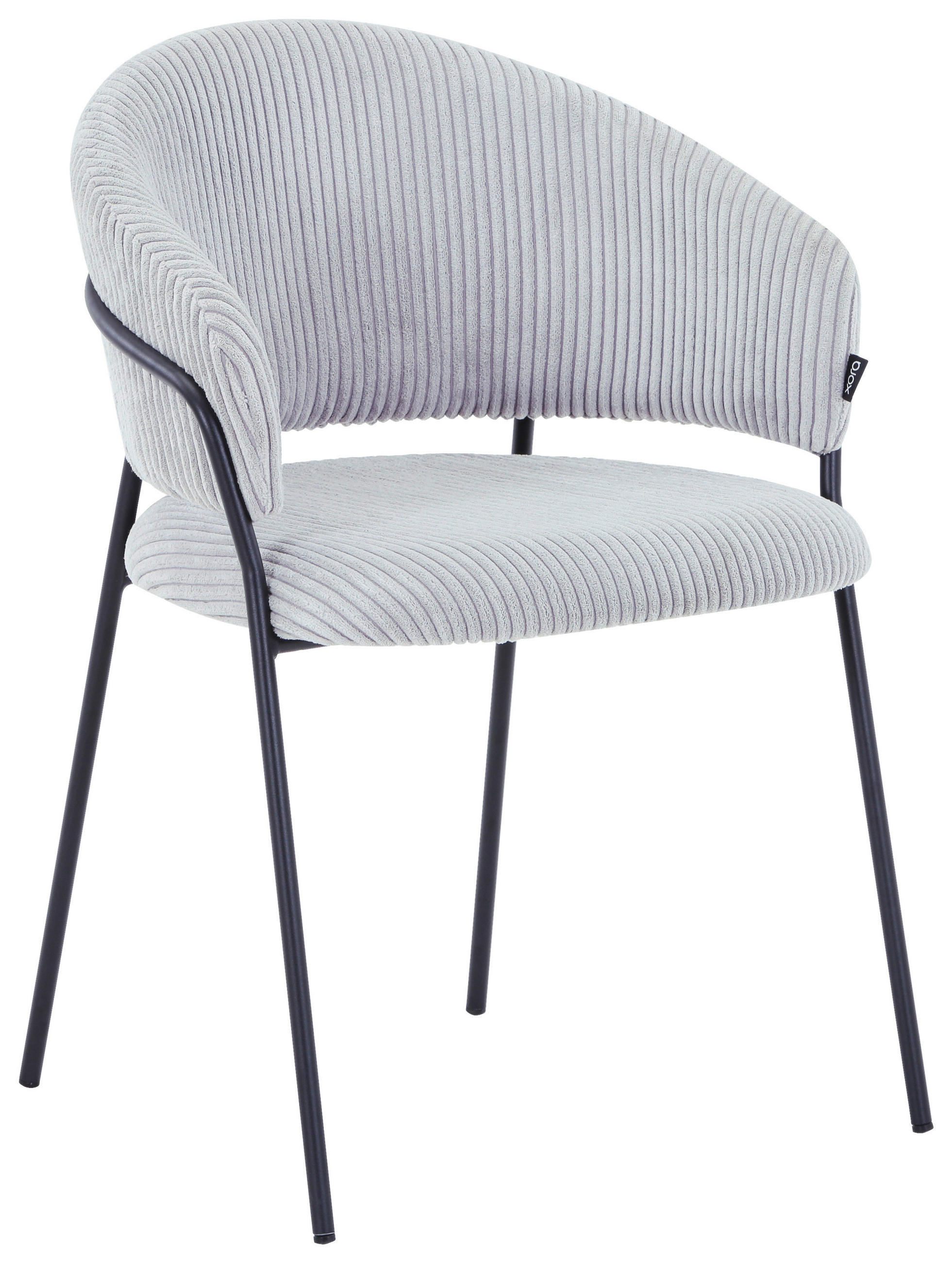 STOLICA  crna, svijetlo siva  metal, tekstil      - svijetlo siva/crna, metal/tekstil (57/80/55cm) - Hom`in