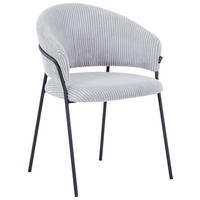 STOLICA  crna, svijetlo siva  metal, tekstil      - svijetlo siva/crna, metal/tekstil (57/80/55cm) - Hom`in