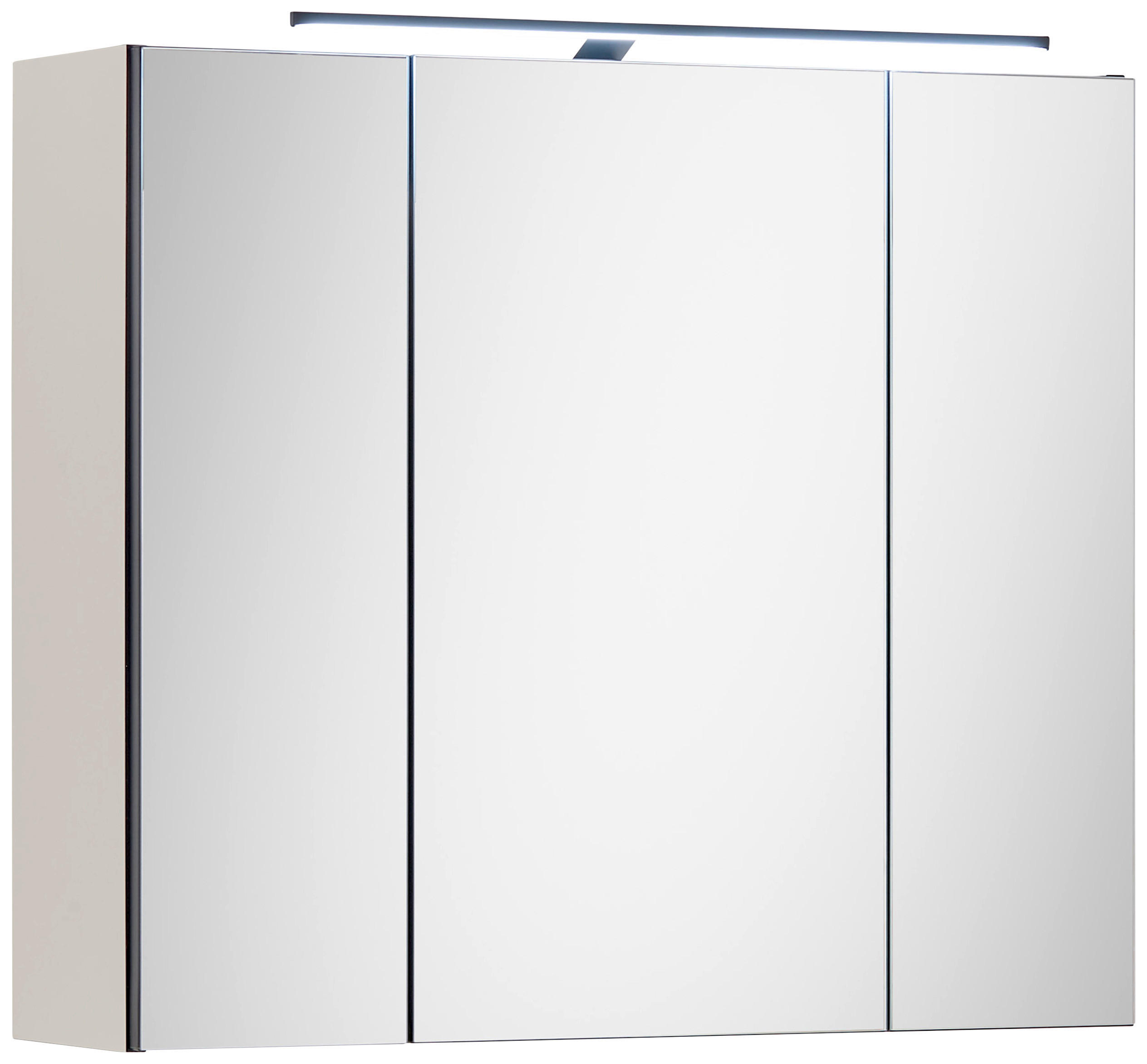 SPIEGELSCHRANK 80/70/23 cm  - Kaschmir/Schwarz, Basics, Glas/Holzwerkstoff (80/70/23cm) - MID.YOU