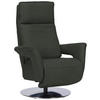 RELAXSESSEL in Leder Dunkelgrün  - Dunkelgrün/Edelstahlfarben, Design, Leder/Metall (83/112/87-174cm) - Valdera