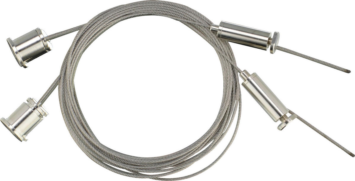 SEILSYSTEM-MONTAGESET - Edelstahlfarben, Basics, Metall (150cm)