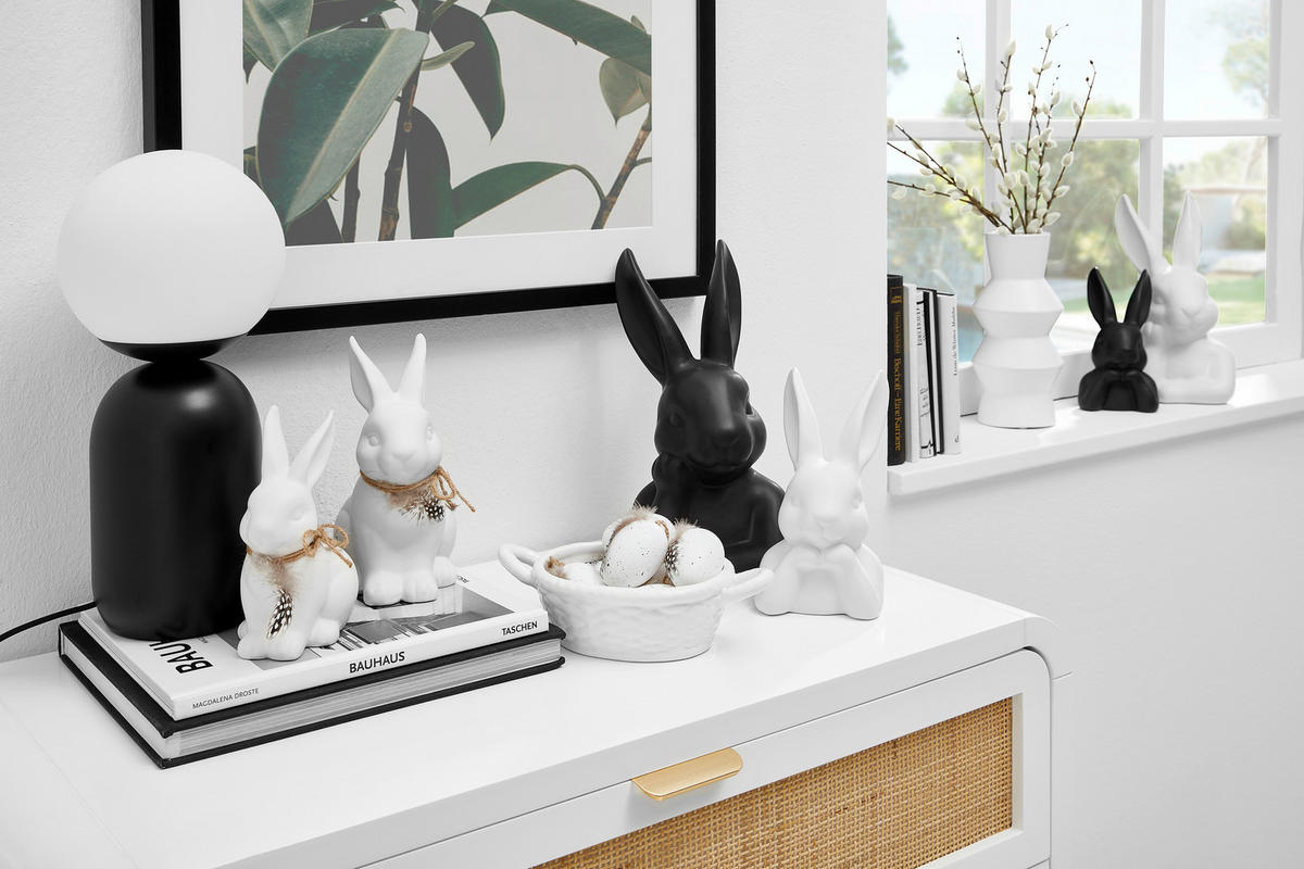 DEKOKORB  - Weiß, LIFESTYLE, Keramik (20,5/13/10cm)