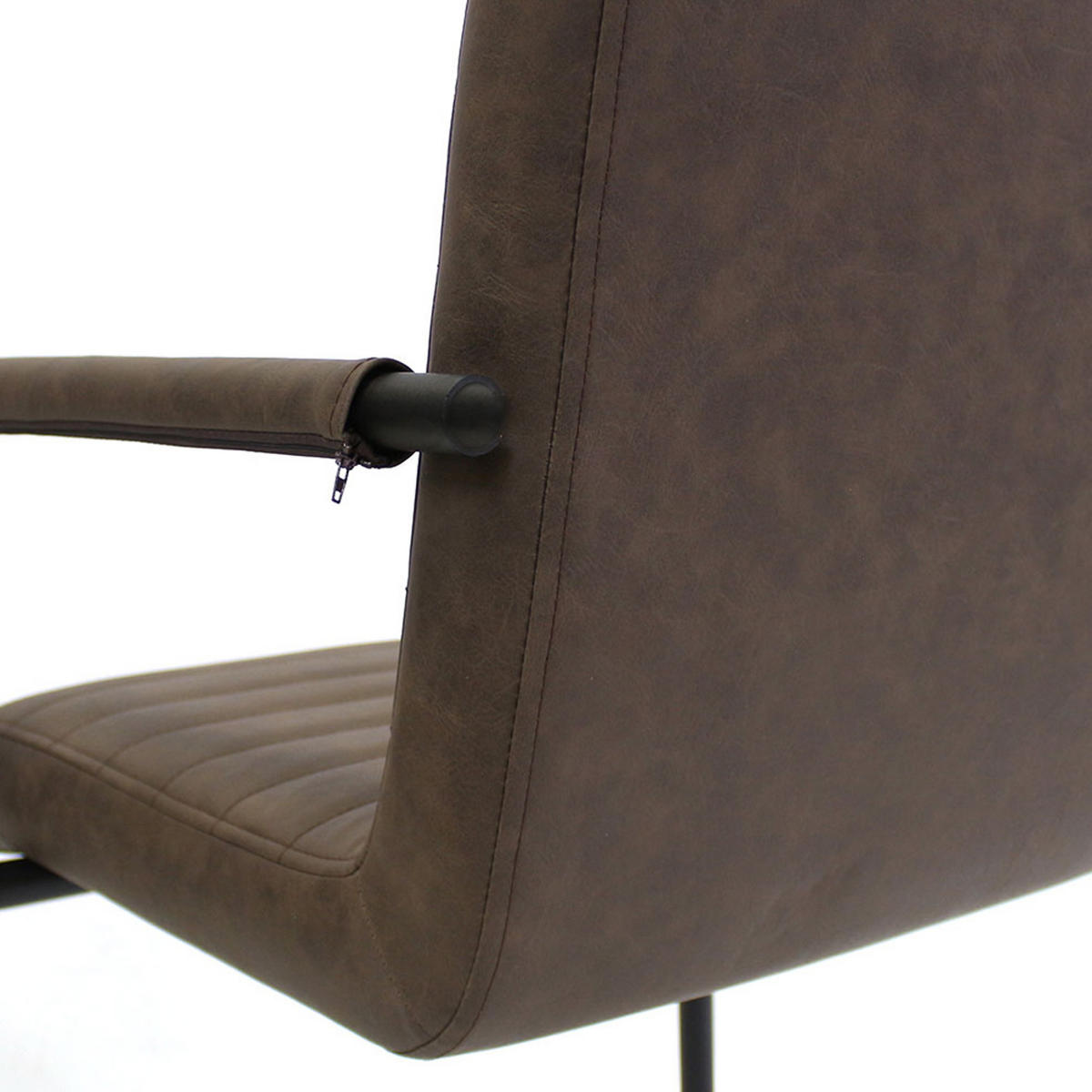 ARMLEHNSTUHL-SET 2 Stück  in Lederlook  - Taupe/Hellbraun, LIFESTYLE, Kunststoff/Textil (54/97/57cm) - MID.YOU