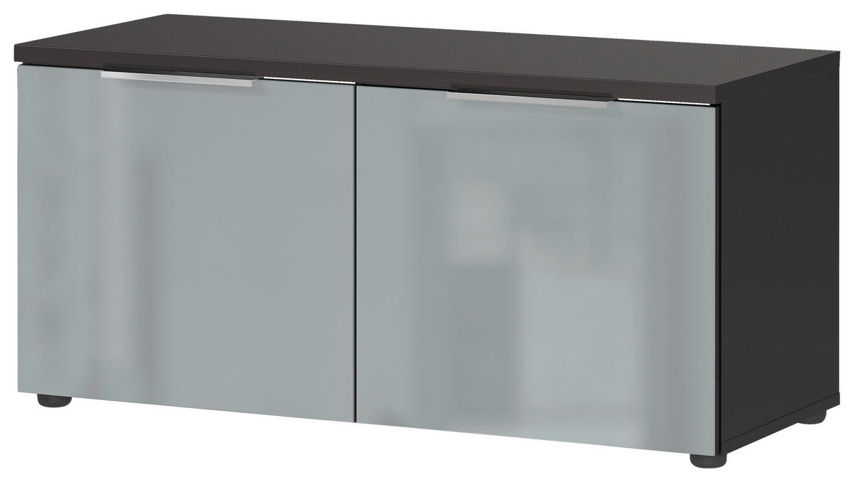 SCHUHBANK 97/47/40 cm  - Chromfarben/Silberfarben, MODERN, Glas/Holzwerkstoff (97/47/40cm) - Germania