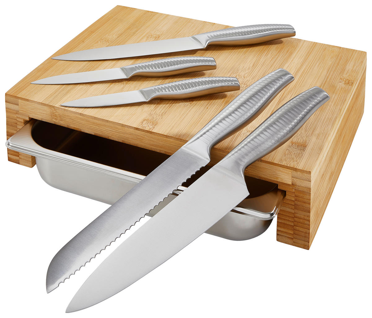 SCHNEIDEBRETT    37,5/27,5/9,5 cm  - Naturfarben, Basics, Holz/Metall (37,5/27,5/9,5cm)