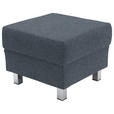 2-SITZER-SOFA in Flachgewebe Blau  - Chromfarben/Blau, Design, Textil/Metall (158/83/85cm) - Xora