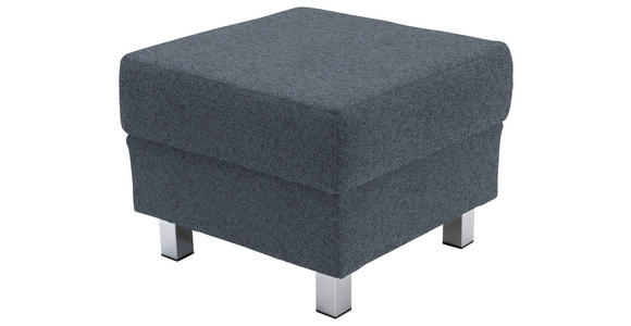 2-SITZER-SOFA in Flachgewebe Blau - Chromfarben/Blau, Design, Textil/Metall (158/83/85cm) - Xora