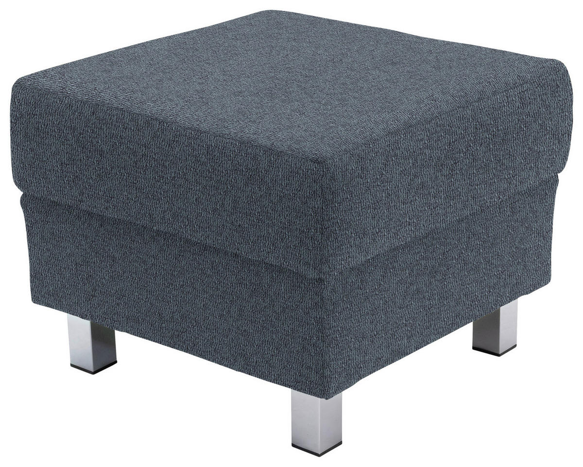 2-SITZER-SOFA in Flachgewebe Blau  - Chromfarben/Blau, Design, Textil/Metall (158/83/85cm) - Xora