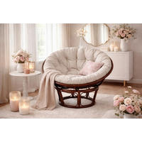 SESSEL Braun    - Creme/Braun, Natur, Holz/Textil (80/80/60cm) - MID.YOU