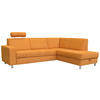 ECKSOFA in Chenille Gelb  - Chromfarben/Gelb, Design, Textil (261/198cm) - Xora