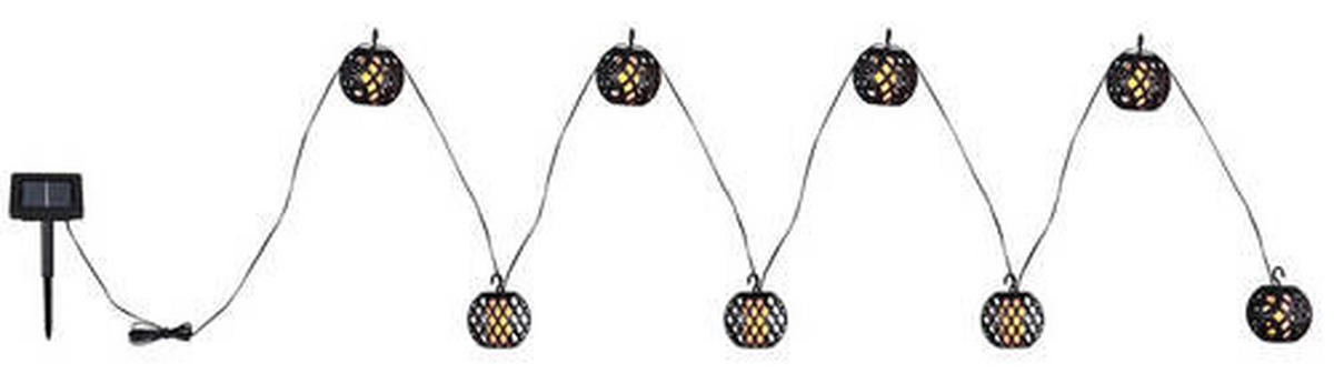 SOLARLEUCHTE 410/7/7 cm   - Schwarz/Weiß, Basics, Kunststoff (410/7/7cm) - Globo