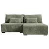 ECKSOFA in Cord Olivgrün  210/145 cm  - Schwarz/Olivgrün, MODERN, Holz/Textil (210/145cm) - Carryhome