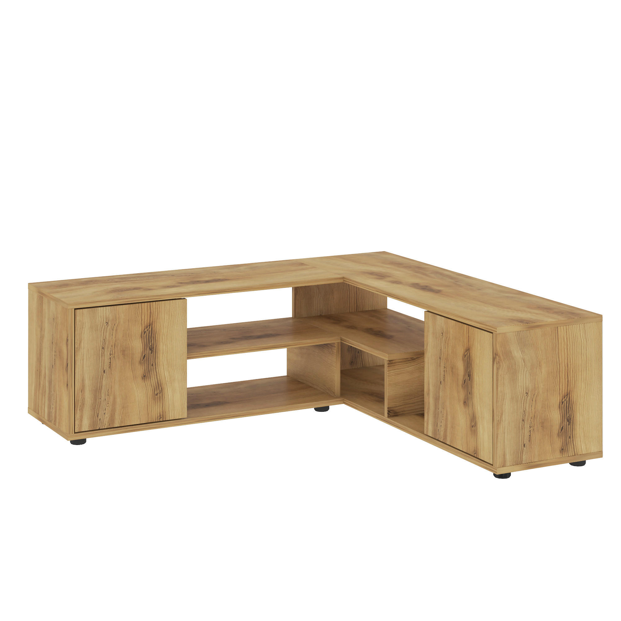 Livetastic Lowboard Rosa TV-Ständer Nussbaum 125x40x120 cm