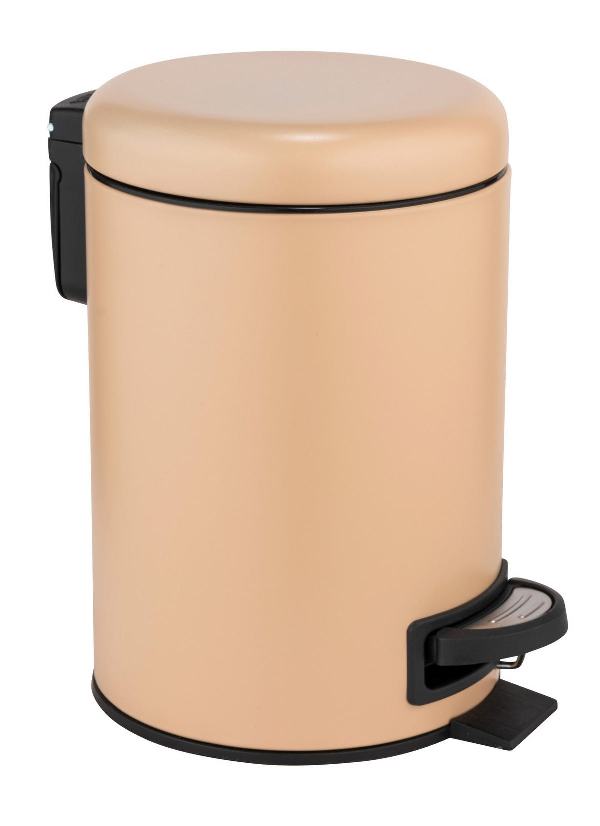 TRETEIMER Leman 3 L  - Beige/Schwarz, Basics, Kunststoff/Metall (17/25/22,5cm) - Wenko