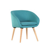 ARMLEHNSTUHL Webstoff Hellblau - Naturfarben/Hellblau, ROMANTIK / LANDHAUS, Holz/Textil (67/77/57cm) - Carryhome