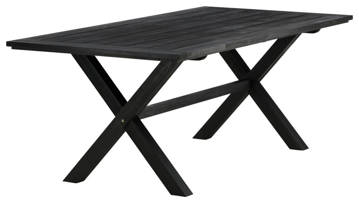 UTEBORD trä rektangulär  - svart, Klassisk, trä (200/100/75cm) - Gardenson