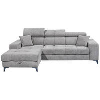 ECKSOFA in Chenille Taupe  - Taupe/Schwarz, Konventionell, Kunststoff/Textil (172/268cm) - MID.YOU