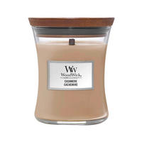 DIŠEČA SVEČA - Basics, steklo/les (10/11/10cm) - WoodWick