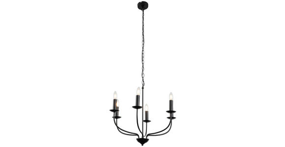 HÄNGELEUCHTE 45/130 cm  - Schwarz, Trend, Metall (45/130cm) - Novel