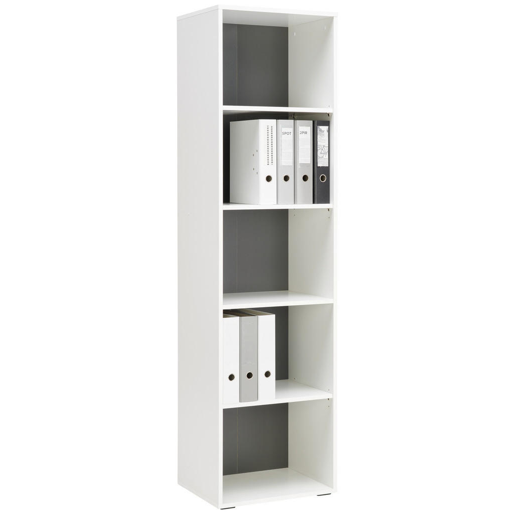 Hom`in REGÁL, antracitová, biela, 50/185,6/40 cm