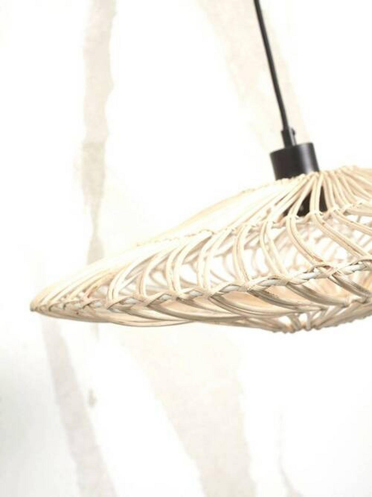 HÄNGELEUCHTE GOOD&MOJO  55/14 cm   - Weiß, Trend, Naturmaterialien (55/14cm) - Good & Mojo