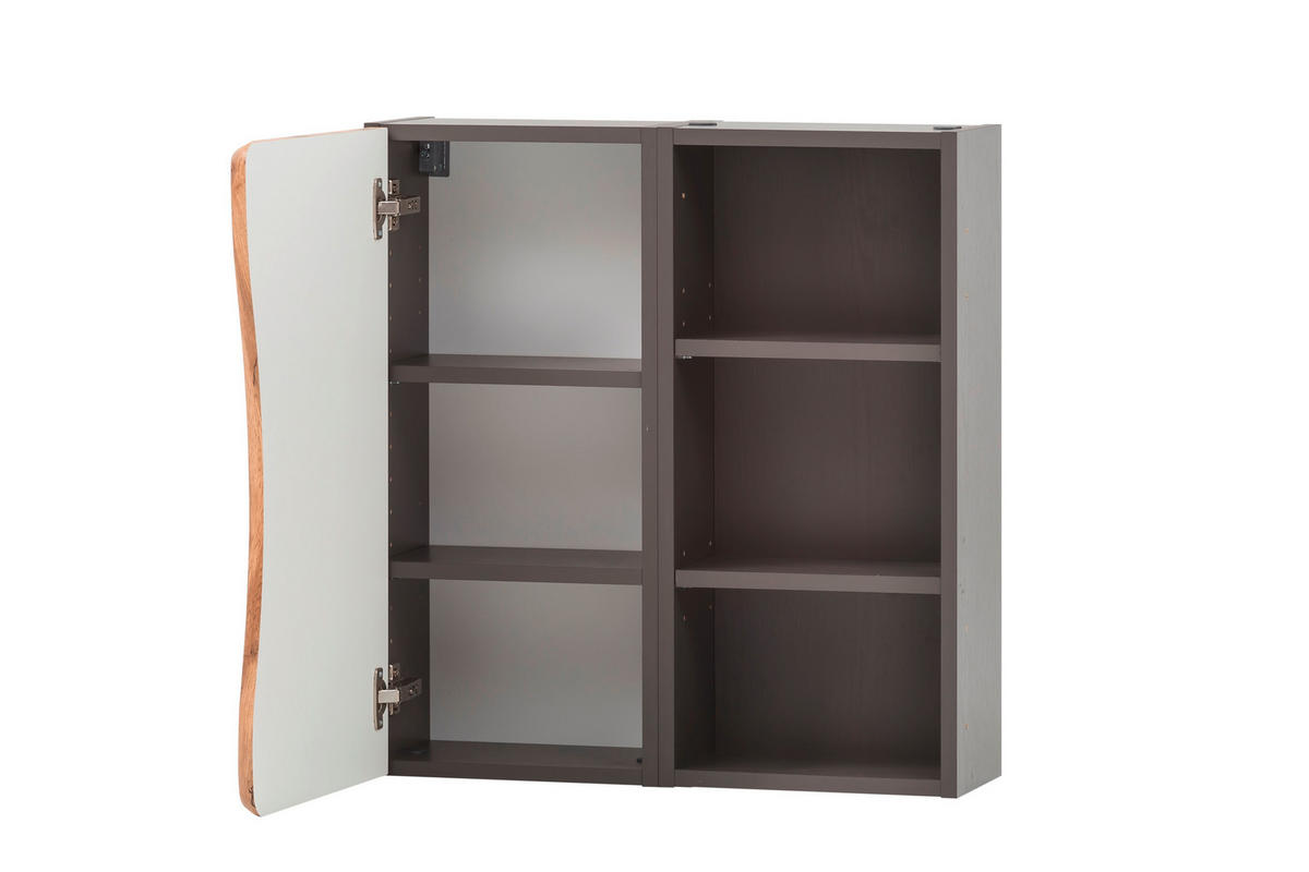 HÄNGESCHRANK 60/64/20 cm  - Eiche Wotan/Graphitfarben, Natur, Holzwerkstoff (60/64/20cm) - Xora