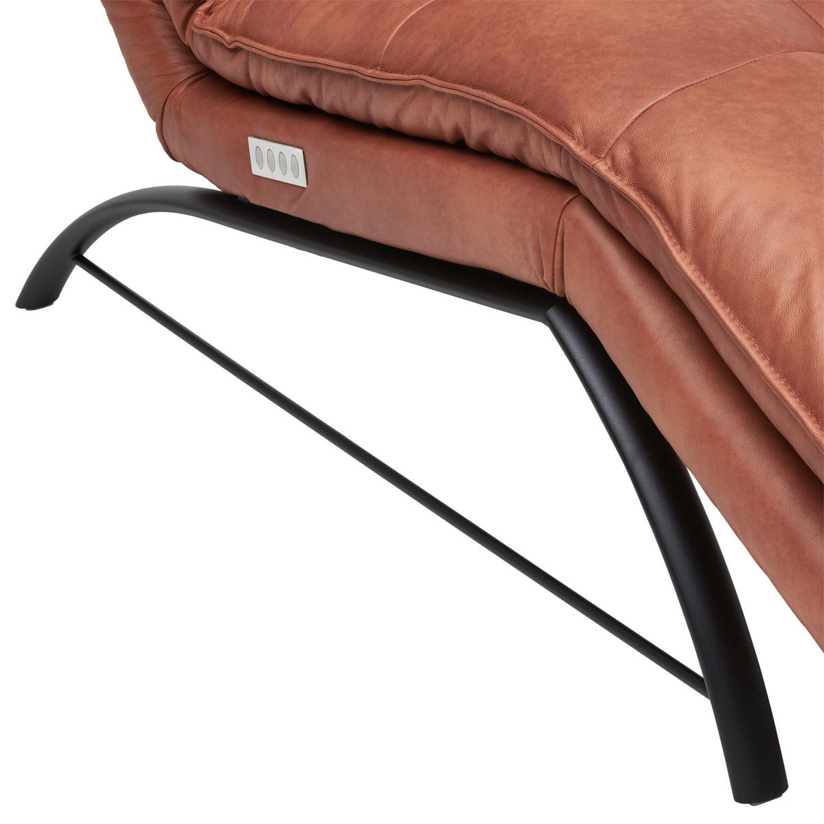 HEVERŐ bőr konyak  - fekete/konyak, Design, bőr/fém (75/110/190cm) - Chilliano
