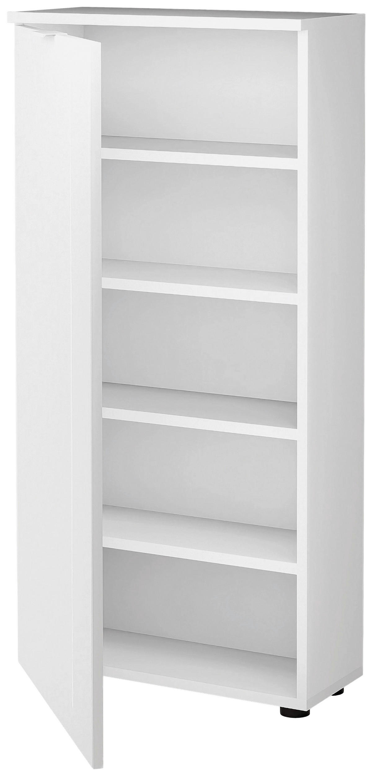 SCHUHSCHRANK 50/103/22 cm  - Weiss/Schwarz, Design, Holzwerkstoff/Metall (50/103/22cm) - Livetastic