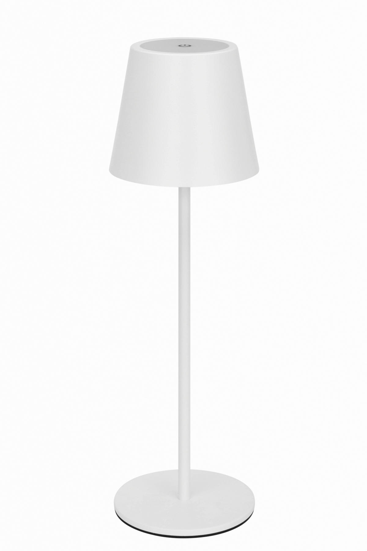 STOLNÍ LAMPA NA BATERIE  - bílá, Konvenční, kov (11/36,5cm) - Novel