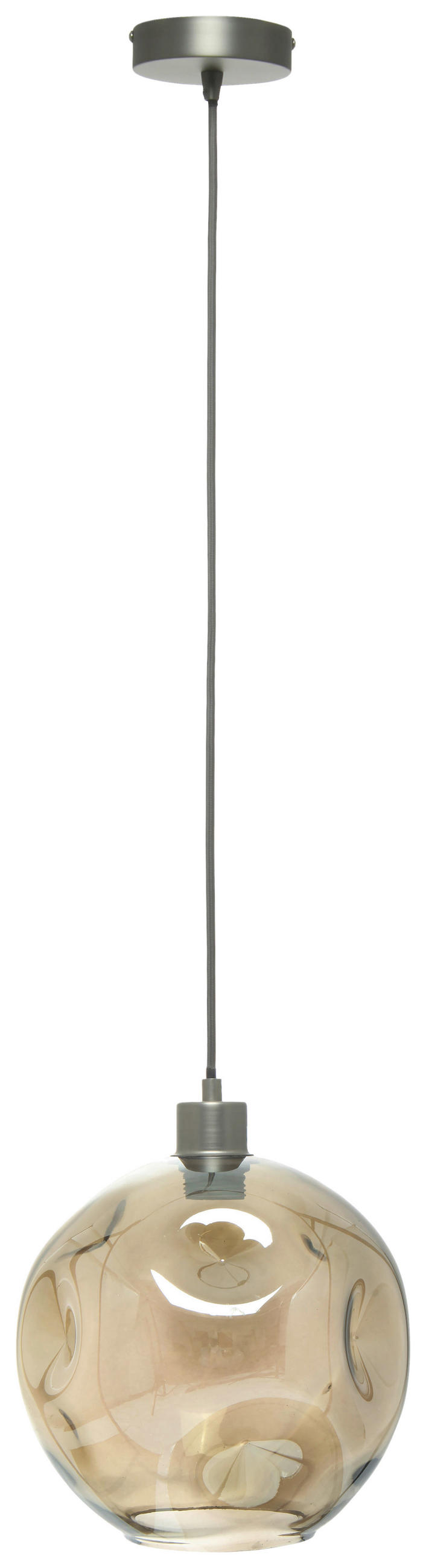 ZÁVĚSNÉ SVÍTIDLO, 26/26/32 cm  - šedá/čiré, Basics, sklo (26/26/32cm) - MID.YOU