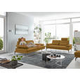 3-SITZER-SOFA in Leder Currygelb  - Currygelb/Schwarz, Design, Leder/Metall (222/86/104cm) - Dieter Knoll