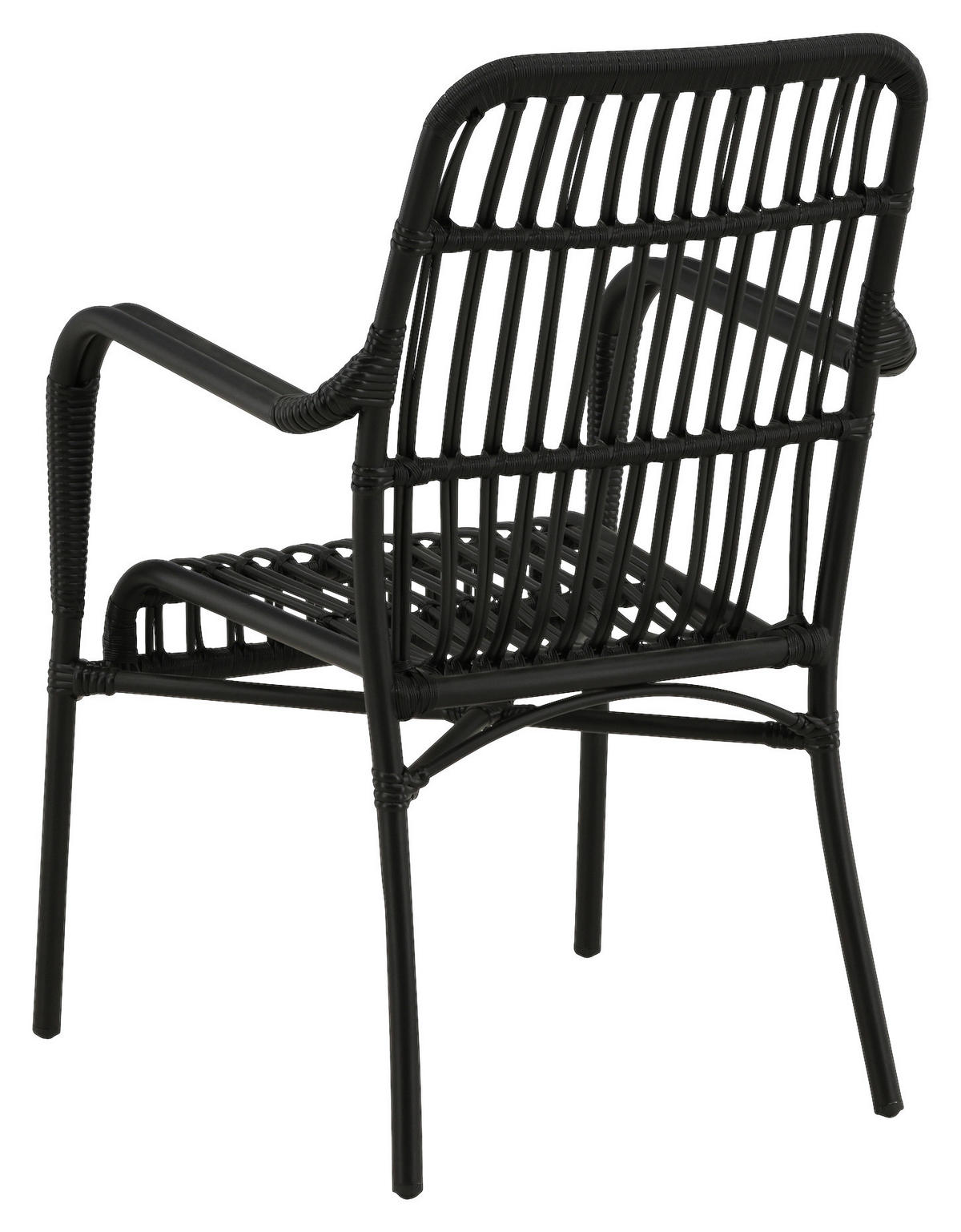 LOUNGESESSEL  - Schwarz, KONVENTIONELL, Kunststoff/Metall (57/90/64cm) - Gardenson