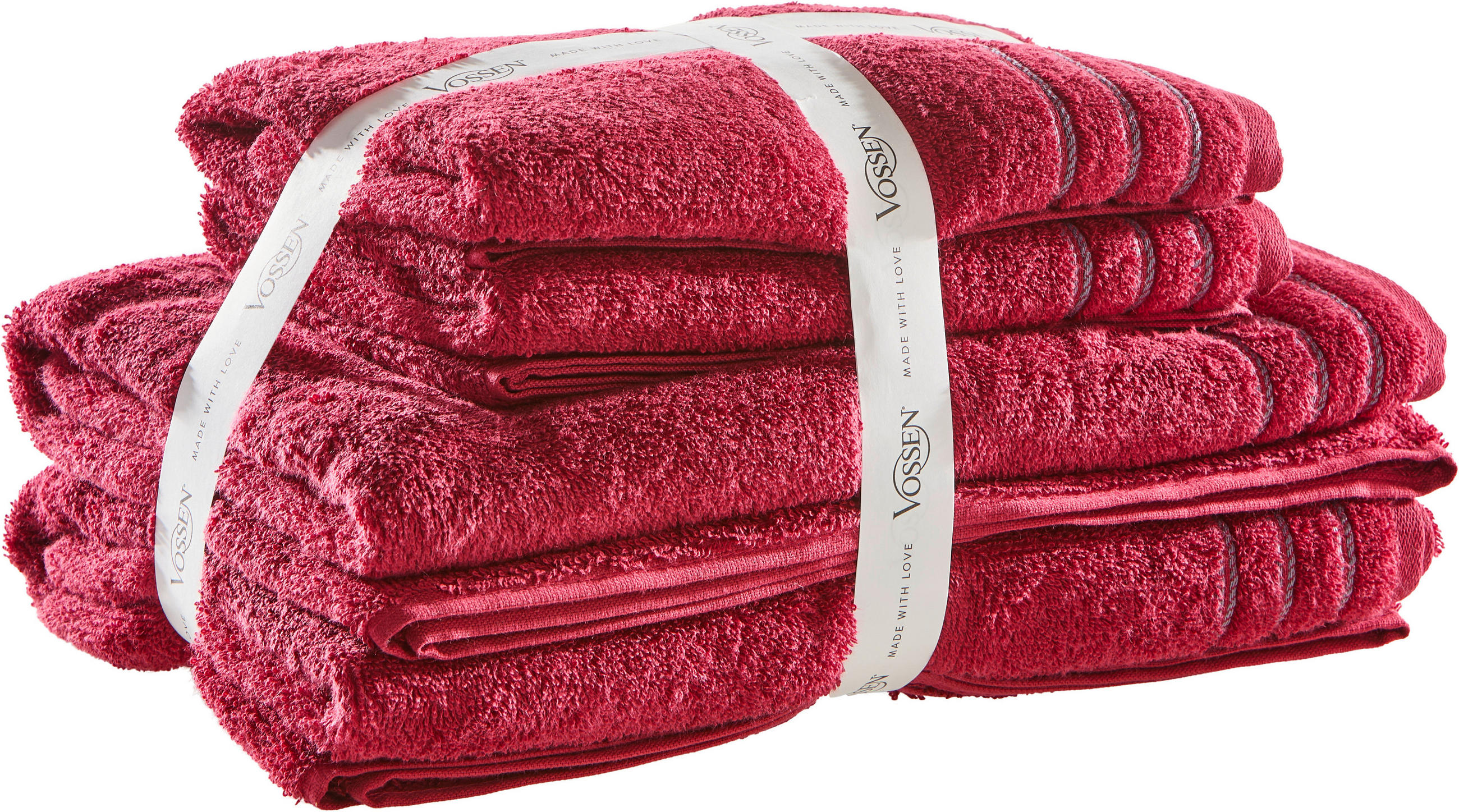 Vossen SADA RUČNÍKŮ A OSUŠEK, červená