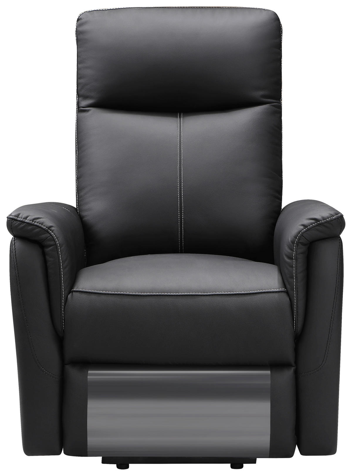 FERNSEHSESSEL in Lederlook Schwarz  - Weiss/Schwarz, Design, Leder/Kunststoff (78/108/91cm) - MID.YOU