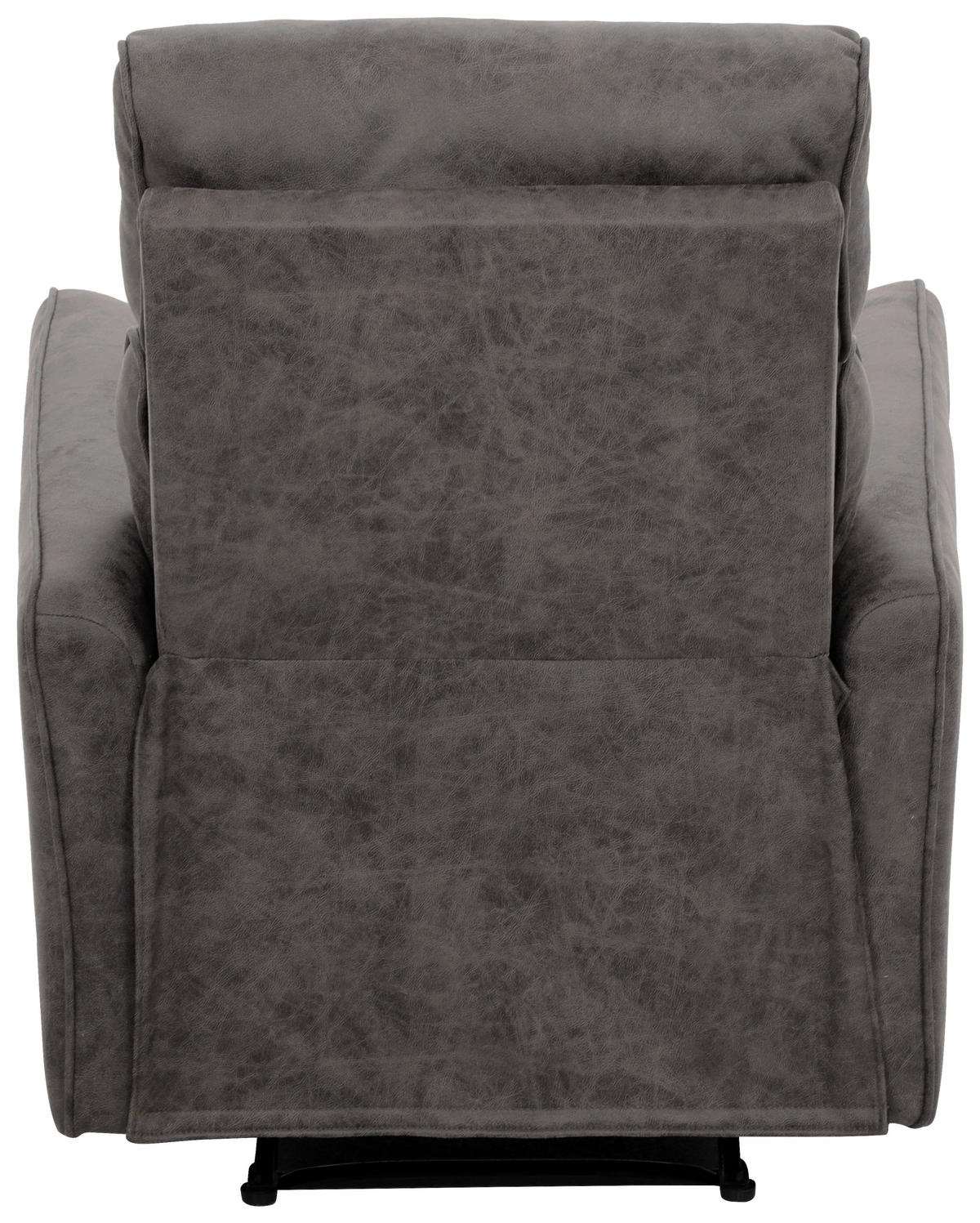 RELAXSESSEL Mikrofaser    - Schwarz/Grau, Design, Holz/Kunststoff (80/105/93cm) - Livetastic