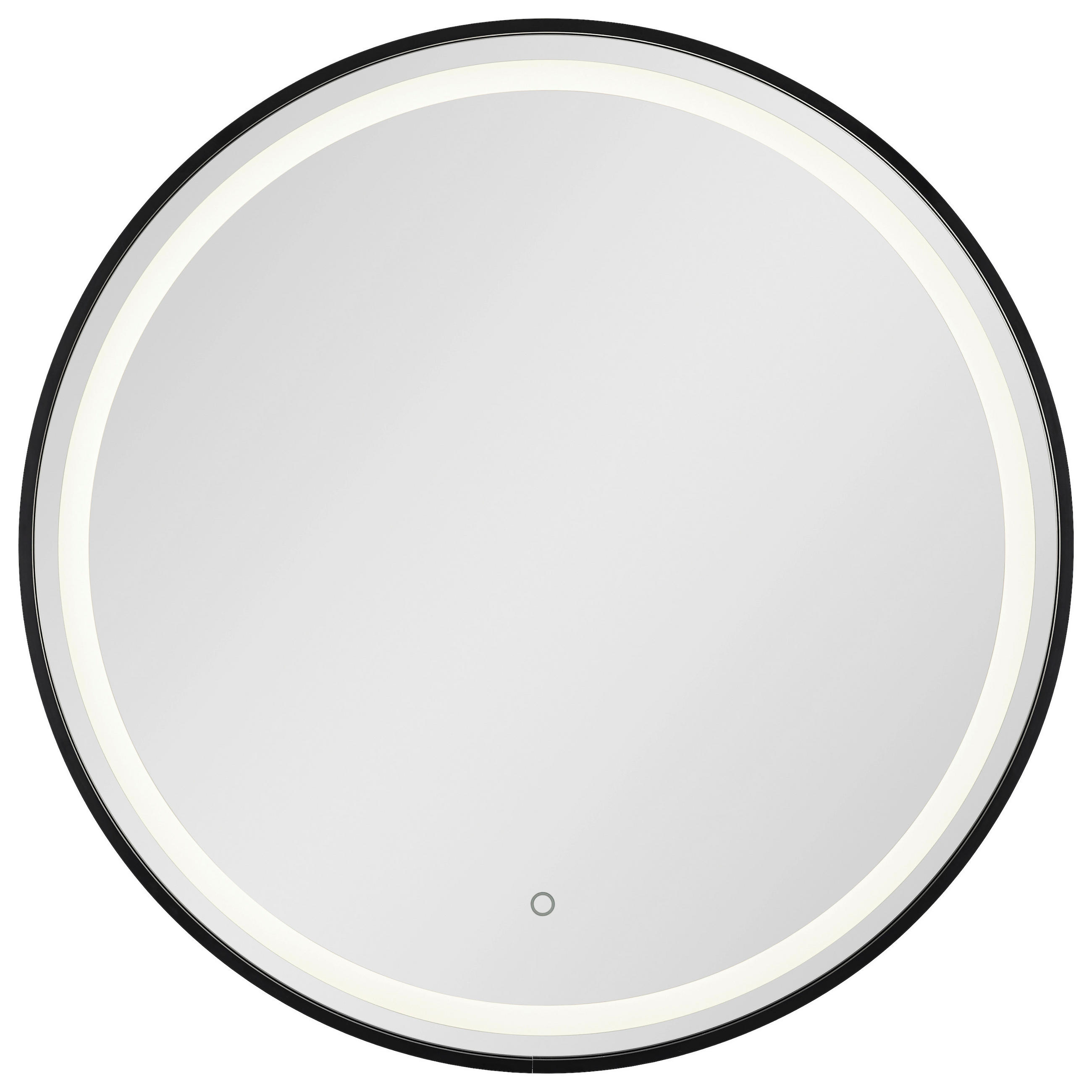 BADEZIMMERSPIEGEL 70/70/4 cm  - Schwarz, MODERN, Glas/Metall (70/70/4cm) - MID.YOU