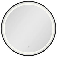 BADEZIMMERSPIEGEL 70/70/4 cm  - Schwarz, MODERN, Glas/Metall (70/70/4cm) - MID.YOU