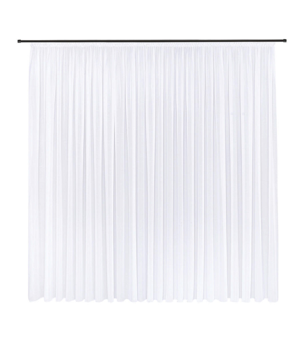 FERTIGSTORE  transparent  600/245 cm   - Weiß, Basics, Textil (600/245cm)