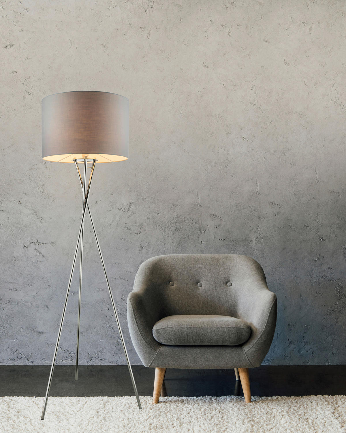 STOJACÍ LAMPA, 62/62/160 cm - Konvenční (62/62/160cm) - Globo
