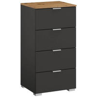 KOMMODE 40/81/42 cm  in Graphitfarben, Eiche Artisan  - Alufarben/Graphitfarben, Trend, Holzwerkstoff/Kunststoff (40/81/42cm) - Stylife