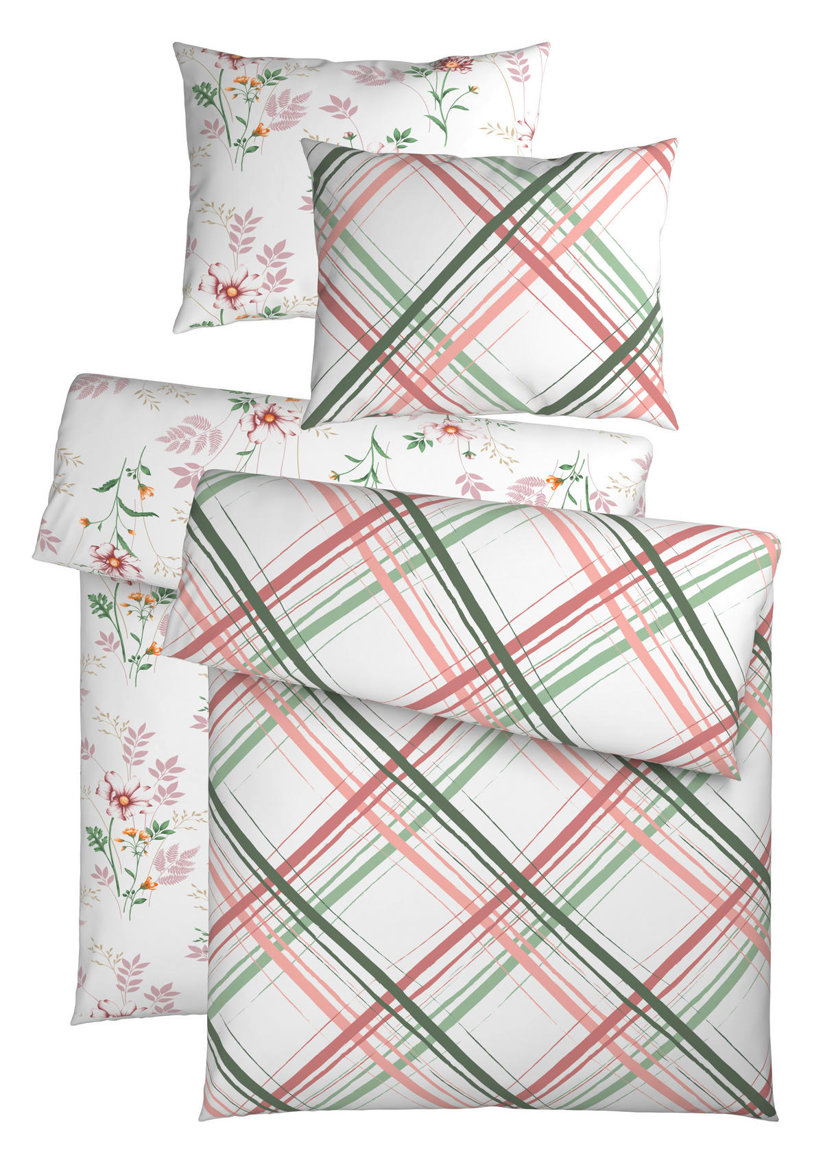 POSTEĽNÁ BIELIZEŇ, seersucker, viacfarebná, 140/200 cm - viacfarebná, Konventionell, textil (140/200cm) - Esposa