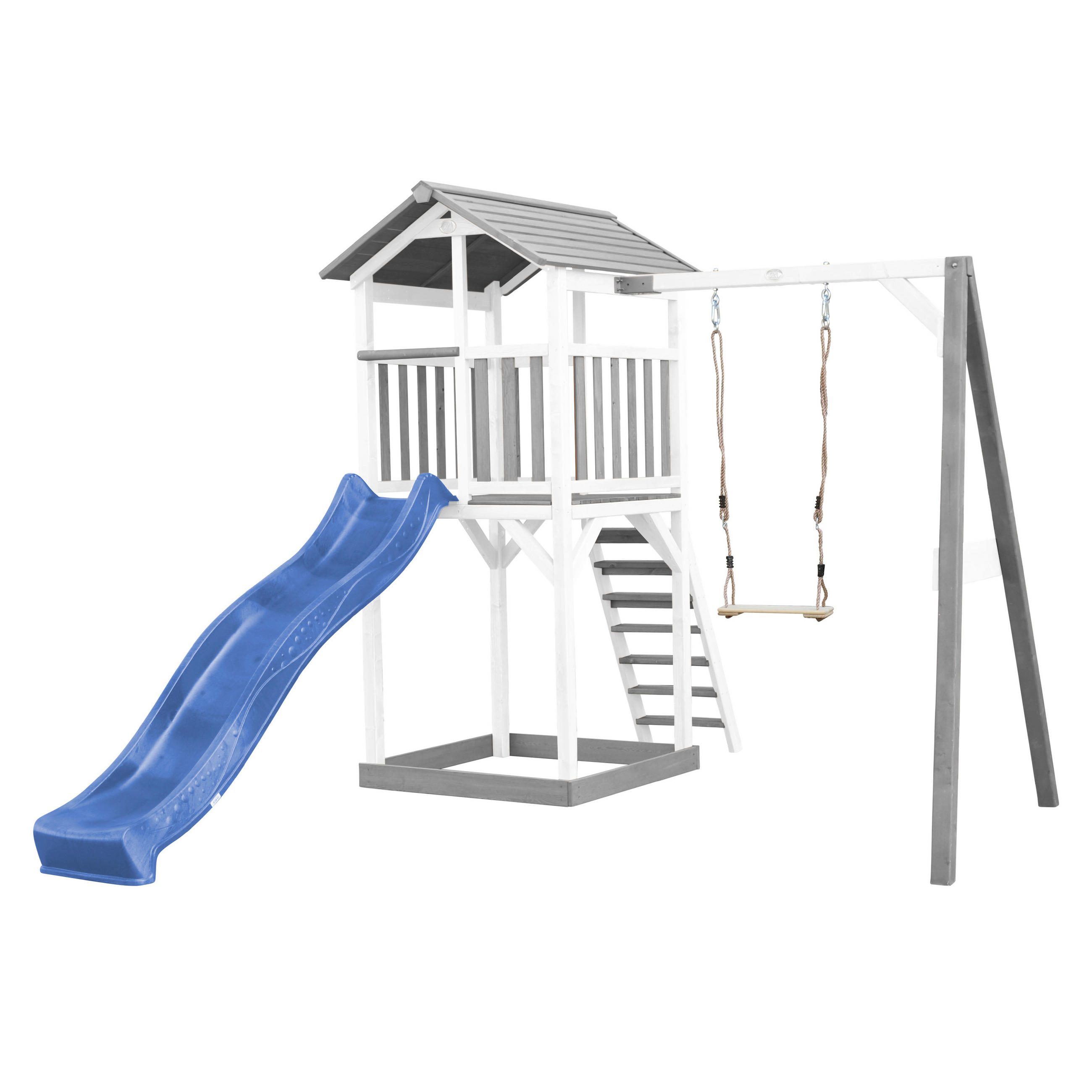 SPIELHAUS 277/242/349 cm SPIELHAUS BEACH TOWER SWING  - Blau/Weiß, Basics, Holz/Kunststoff (277/242/349cm)