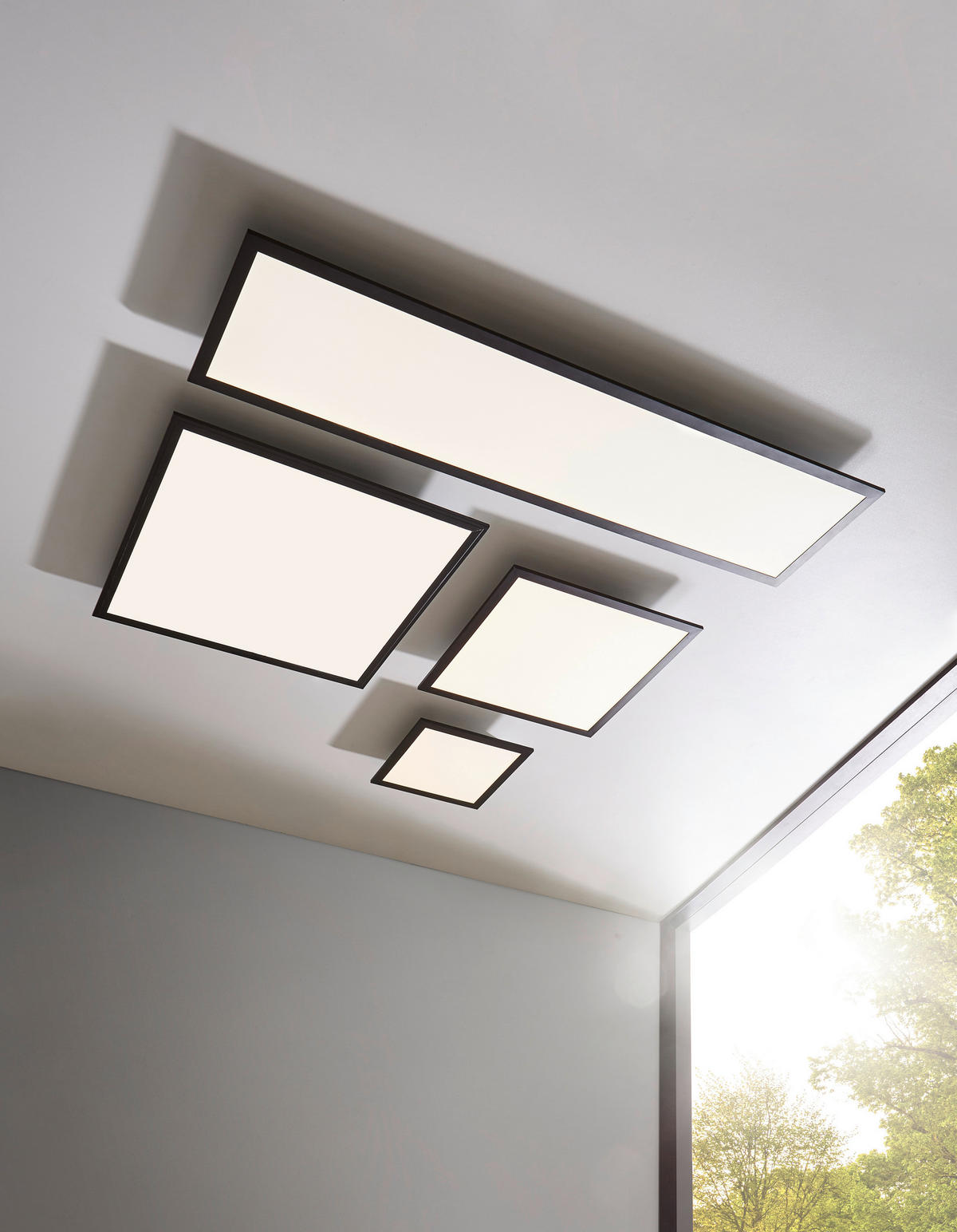 LED-PANEEL - Schwarz, Basics, Kunststoff/Metall (30/30/4,5cm) - Novel