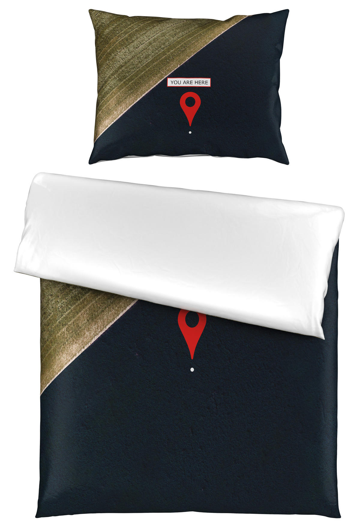 POSTELJINA SA DVA LICA LOCATION 140/200 cm saten crna  - crna, Konvencionalno, tekstil (140/200cm) - Esposa