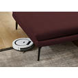 ECKSOFA in Echtleder Beere  180/310 cm  - Beere/Schwarz, Design, Leder/Metall (180/310cm) - Dieter Knoll
