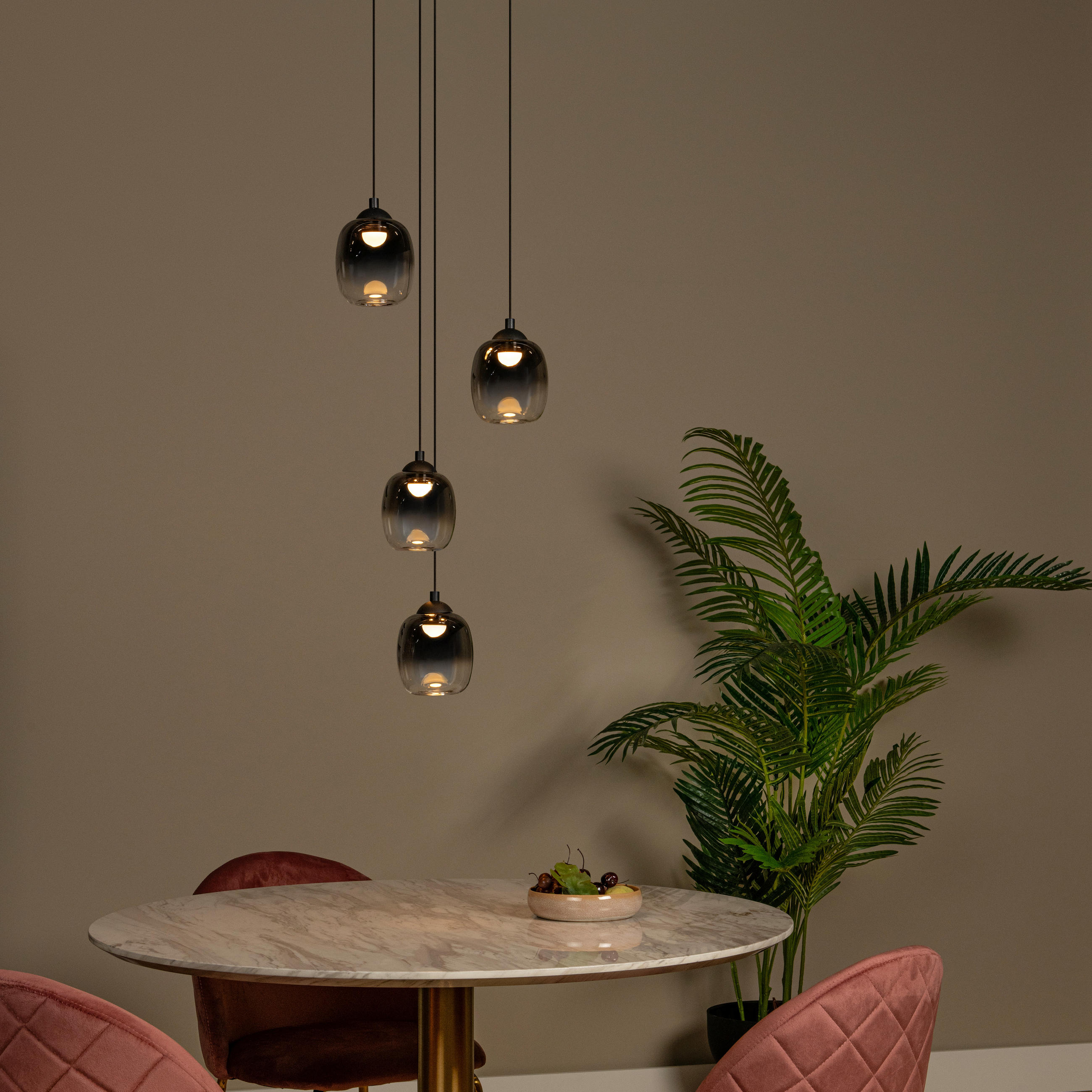 LED-HÄNGELEUCHTE 36/36/150 cm - Schwarz, Design, Metall (36/36/150cm) - Lucide